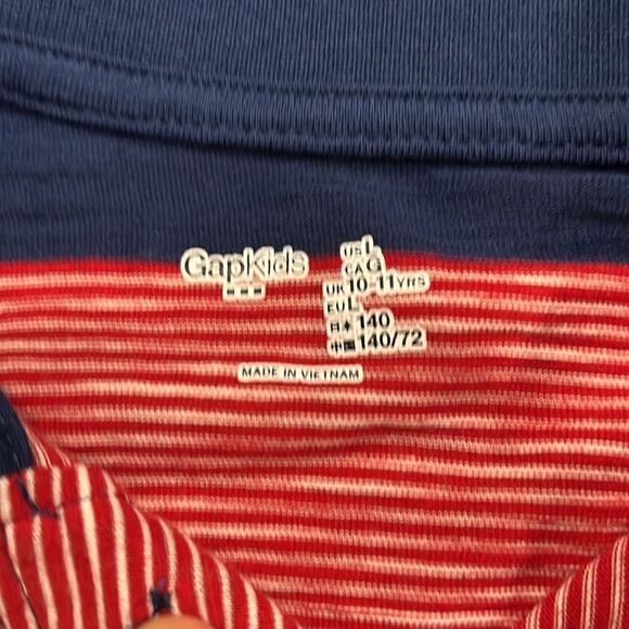 Gap Kids Boys red blue striped polo - youth L (10-11) - Picture 5 of 6